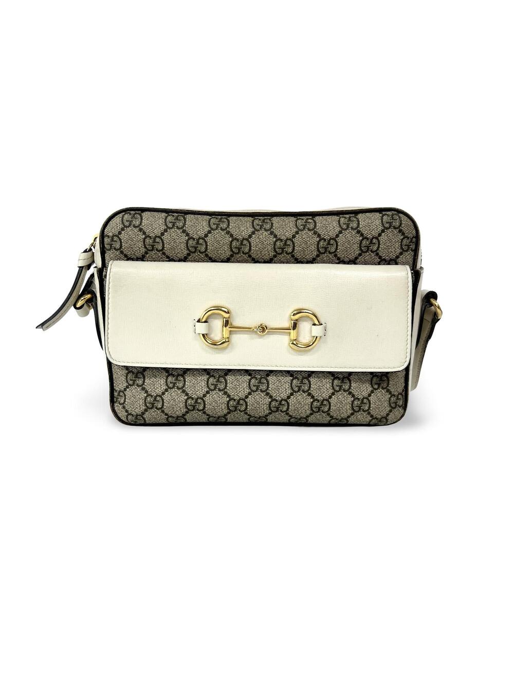 Gucci Horsebit Small Shoulder Bag White #363998G52B